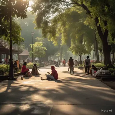 Jalan Santai Nyaman di Taman Bantul dengan Conblock